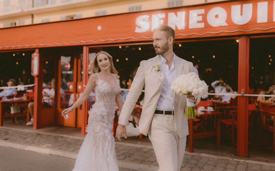Destination Beach Wedding in Saint-Tropez: Sunset Ceremony at La Bouillabaisse